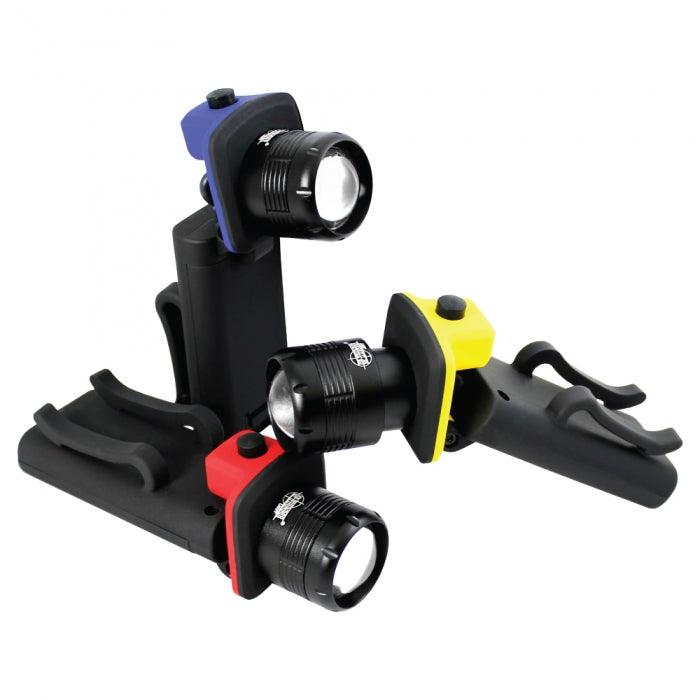 Gf Thunder light with multiple color choices in red, yellow and blue. Rotates in multiple angles.