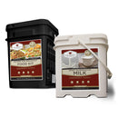 Emergency preparedness 84 servings gluten-free survival food bucket with milk bucket too.