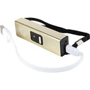 Color gold slider mini stun gun for men and women personal safety protection.