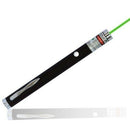Green Laser Pointer with case side view light on