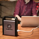 Humless go 200 portable solar generator used with laptop