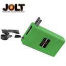 Jolt mini stun gun in green color safety pins