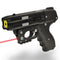 The FIRESTORM JPX 4 shot pepper gun with red laser light side view shown in image.