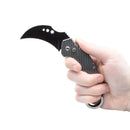 Karambit automatic knife stainless steel in hand