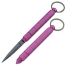 Kubaton Keychain with disguised hidden knife in color purple open position