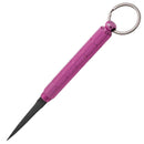 Kubaton Keychain with disguised hidden knife color purple in profile view