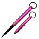Kubaton keychain with disguised hidden knife pink color