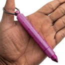 kubaton Keychain with disguised hidden knife ring in color purple