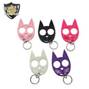 Various color options the Streetwise My Kitty self-defense key-chain.