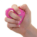 On Line Pink Sting ring stun gun with holster in hand
