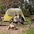 The PahaQue Basecamp 6-person quick pitch tent is designed to provide ease of use, total weather protection and extra roominess, in an affordable family camping and survival shelter tent. 