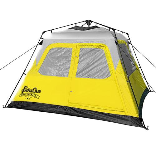 easy pitch tent PahaQue Basecamp Quick Pitch Tent 6 Person Grey/Yellow