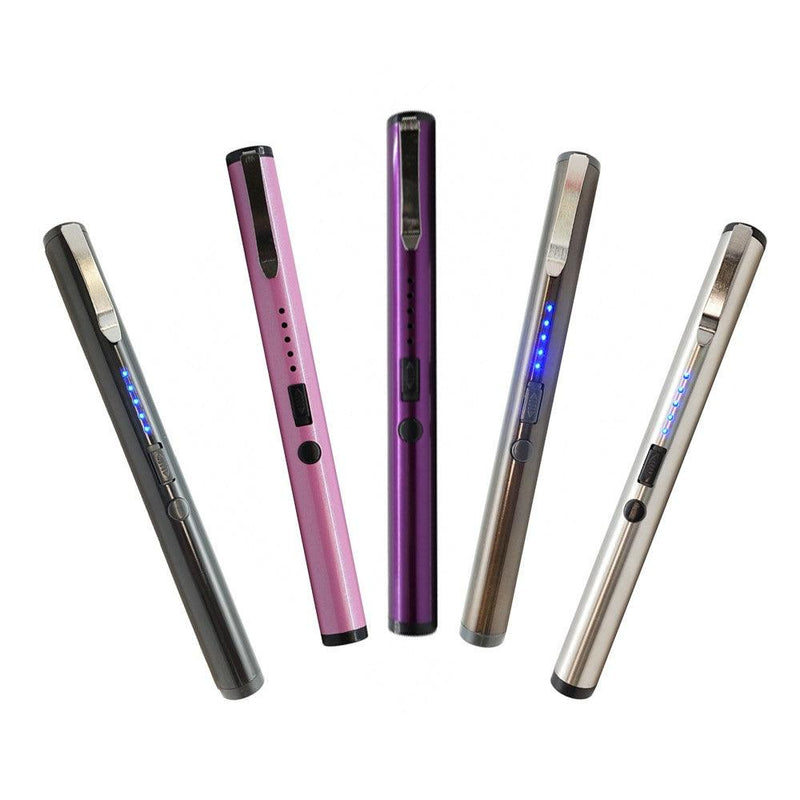 Pain pen stun guns available in a variety of colors for discounted and bulk wholesale pricing.