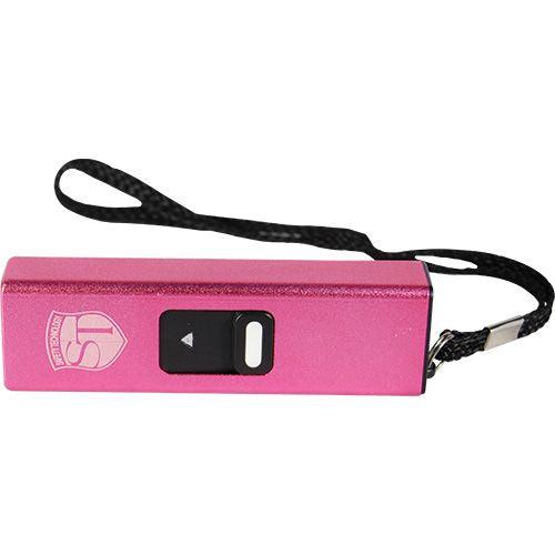 Color pink slider mini stun gun for women personal safety protection.