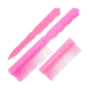 Plastic Brush with hidden knife in color pink