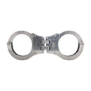 Police force hinged stainless steel handcuffs backside