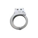 Police force hinged stainless steel handcuffs closed position
