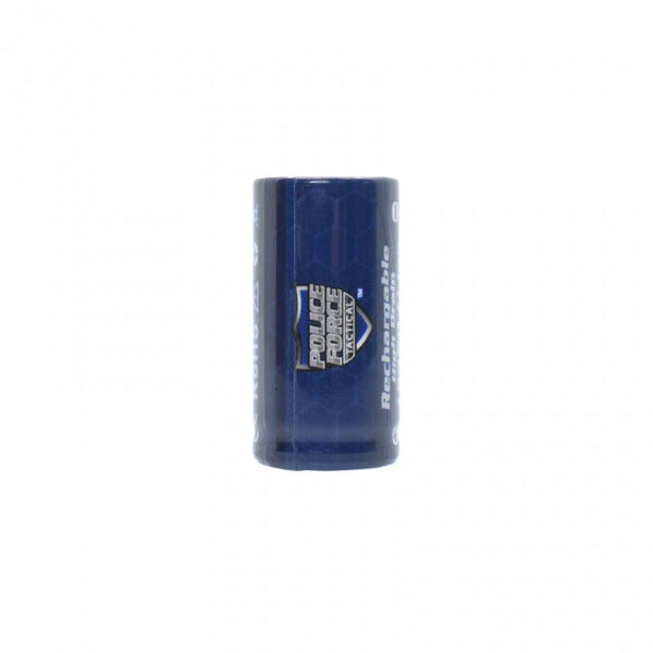 Police Force rechargeable battery for the Public Defender stun gun flashlight.