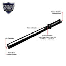 Police Force Tactical Stun Baton flashlight diagram features