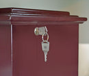 Rectangular Gun Clock with Concealment Compartment to safely hide valuables or handgun inside. Key lock shown.
