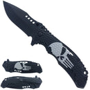 Punisher skull knife black