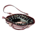 Radiant wine color conceal carry purse inside view