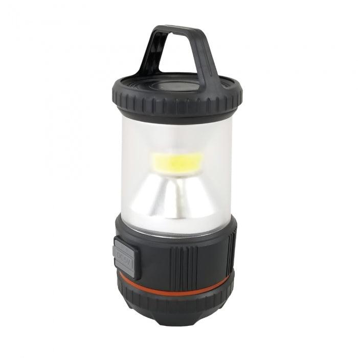 Rechargeable LED Camping Lamp with Power Bank Provides 360 degrees of bright light.