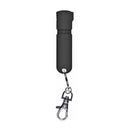 The Sabre mighty discreet pepper cone spray with small clamshell color black.