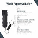 Sabre Pepper Gel with Quick Release whistle keychain description
