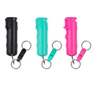Sabre Pepper Gel with Quick Release whistle keychain in mix color