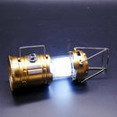 Solar USB charging rechargeable lantern light side view