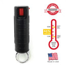 Streetwise 18 percent black hardcase pepper spray heat index chart