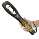 Metal detector is designed for use by law-enforcement officers and security personnel to quickly detect even the smallest metal weapons. It is sensitive enough to detect a handgun or knife from six inches away.