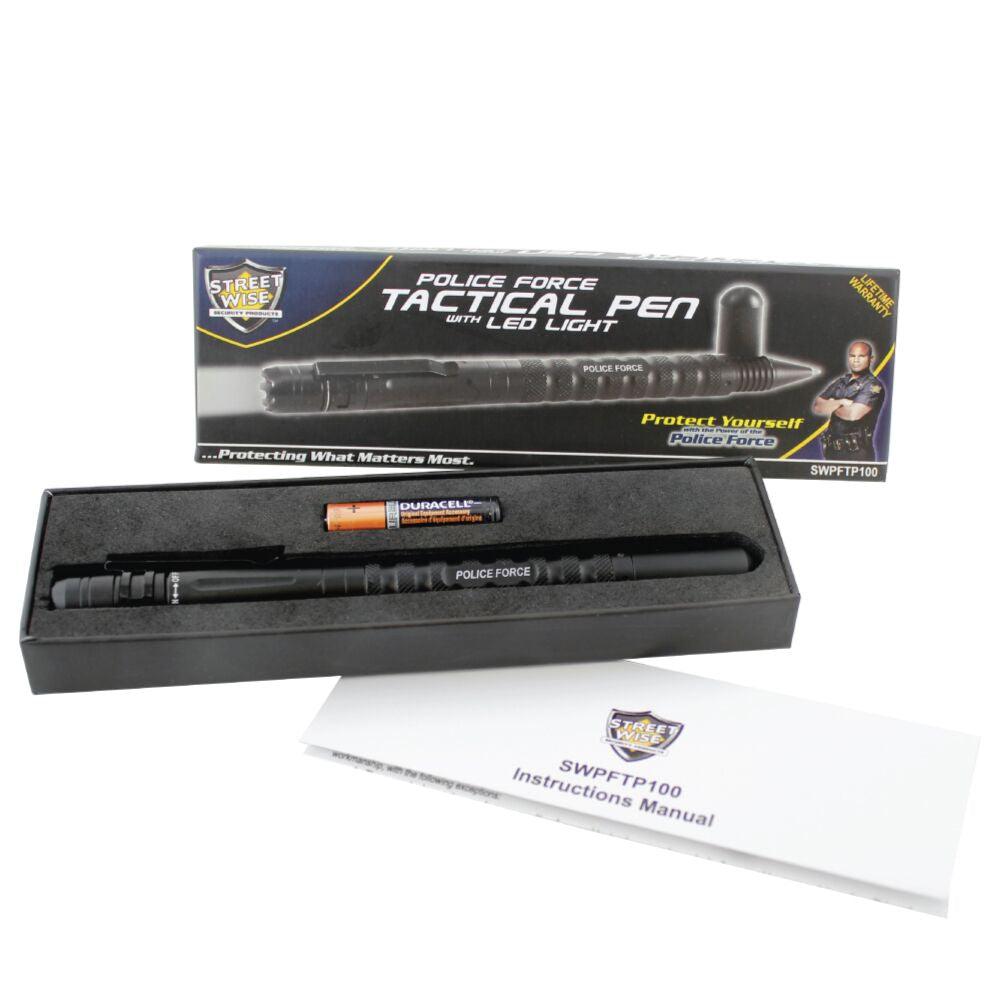 Black Tactical Pen With DNA Collector