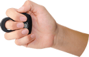Streetwise Security Sting Ring stun gun shown in hand and how it fits your palm discretely.