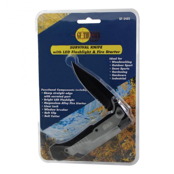 Survival knive for emergency kits and carry in cars and vehicles.