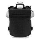 Vism black plate carrier with external pocket back view