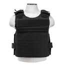 Vism black plate carrier with external pocket front view