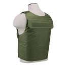 The Vism discreet plate carrier with armor panel pocket sized 8 inches x 10 inches back side view shown.