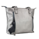 Vism Quilted Gray CCW tote bag with gun pocket