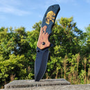 Wildlife folding knife bear design profile view