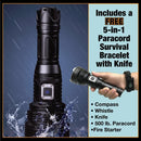 Wuben 3500 Lumen Flashlight with Survival Bracelet