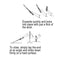 Quality hard steel baton for self defense protection diagram shows how to open and close for your safety.