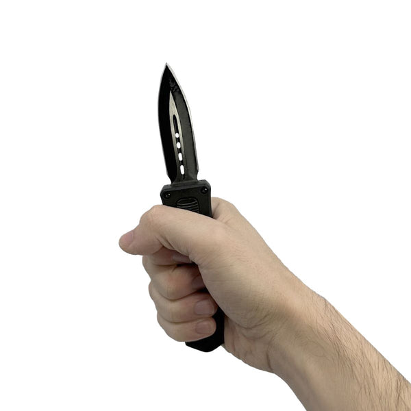 4.5" Dagger Blade OTF Knife w/ Belt Clip
