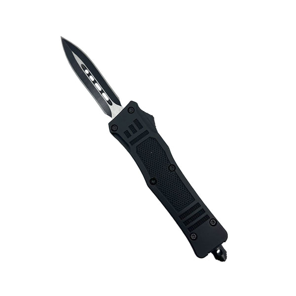 The Streetwise 4" automatic OTF knife with dagger blade for women and men personal safety.