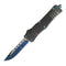 Automatic OTF Knife with Belt Clip Blue Anodized