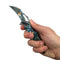 Iconic design spring assisted bat knife with ABS handle shown held in hand