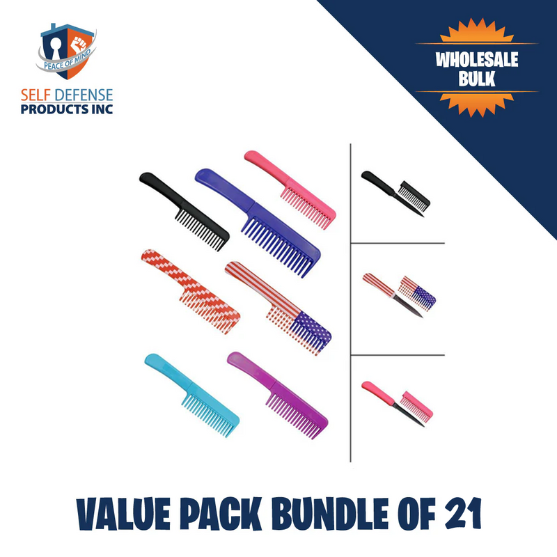 Value pack pricing for combs with hidden knife.