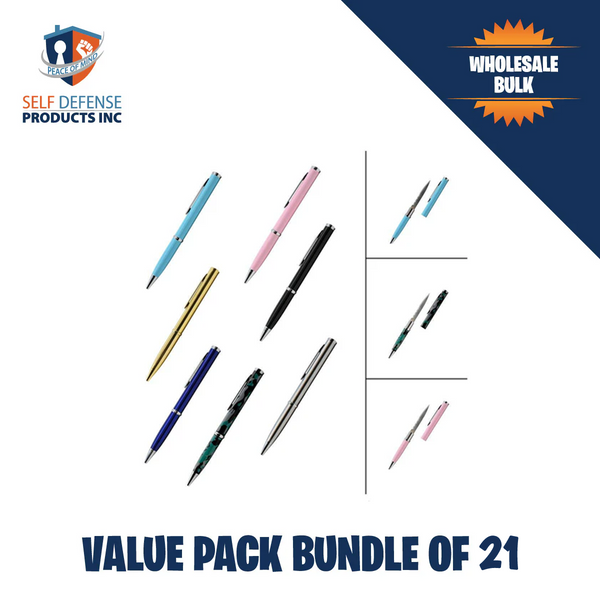 Value pack pricing for writing pens with hiddne blade.