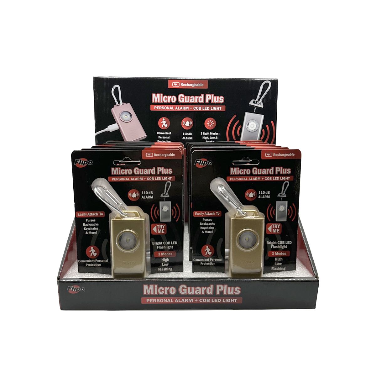 Bundle Pricing Micro Guard Plus Personal Alarm w/ 12 Unit Display Box ...